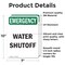 Signmission Water Shutoff, 7 in W x Rectangle, Vinyl Decal OS-2PACK-EM-D-710-V-10471 - alternate 4